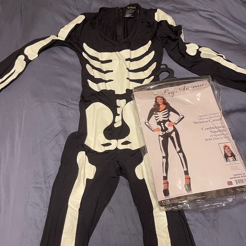 Leg Avenue glow in the dark skelton costume- size small